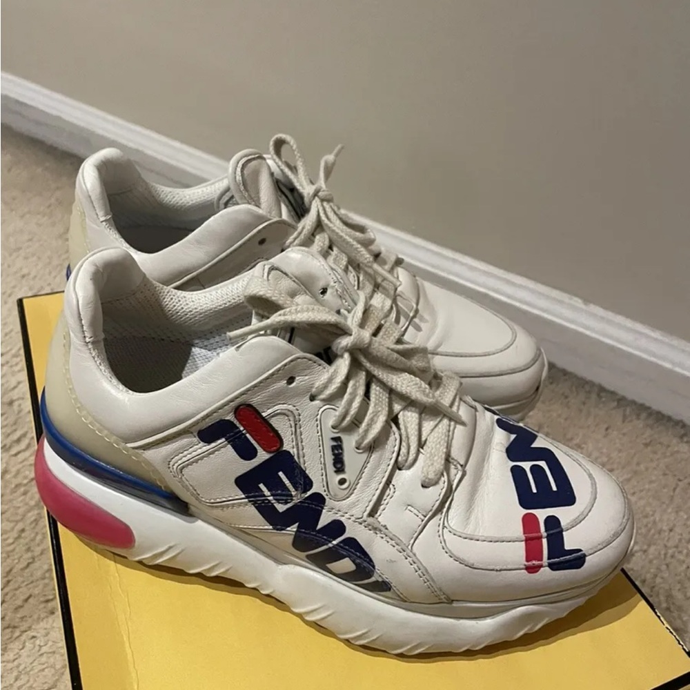 Fendi womens chunky printed sneakers size 6.5US